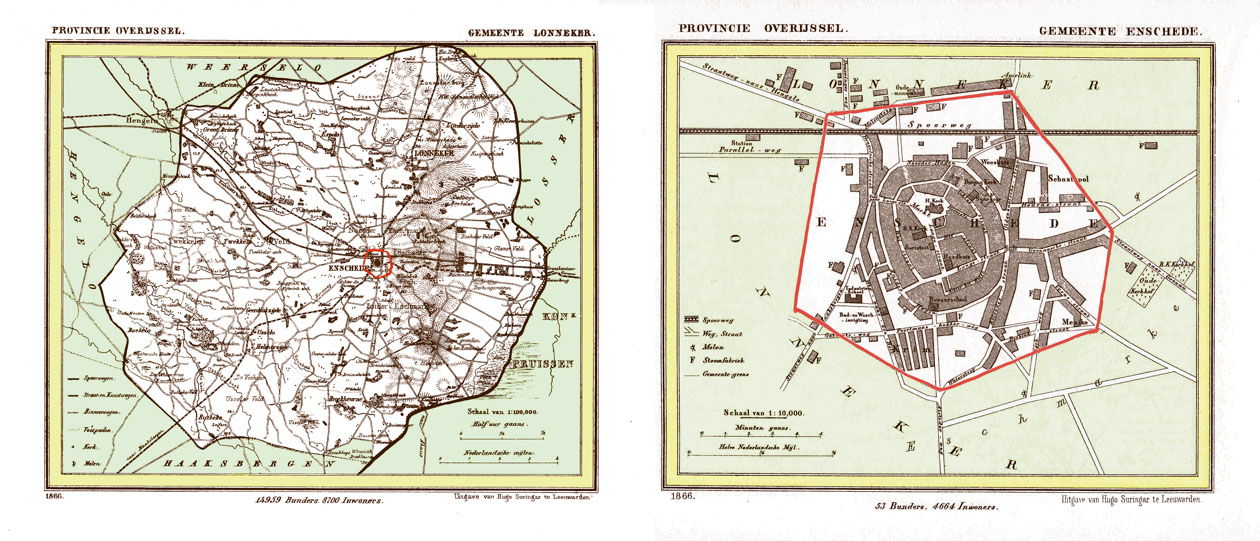 Enschede 1866 Kuyperkaartjes